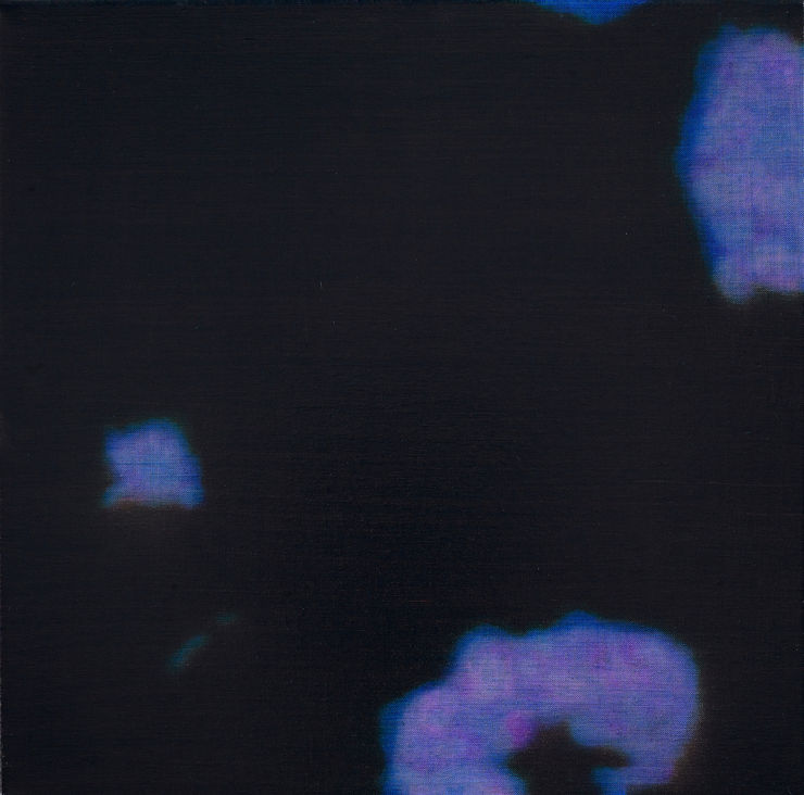 floating abstract flowers painting