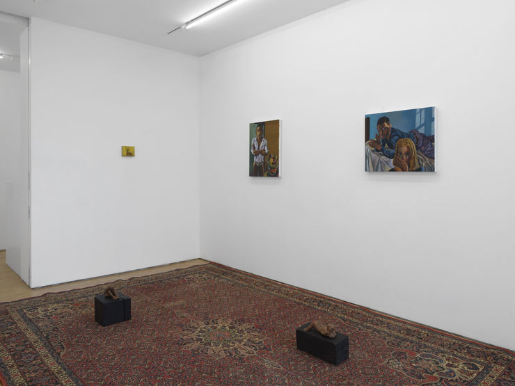 Portrait Of An Artist Pool With Two Figures Group Exhibition Cob Gallery 2024 The Artist Courtesy Of Cob Gallery 3