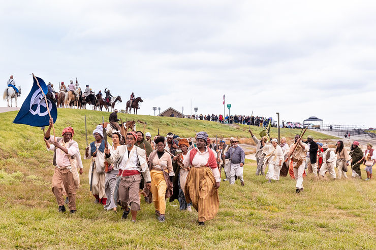 Dread Scott, Slave Rebellion Reenactment Performance Still 4, 2019