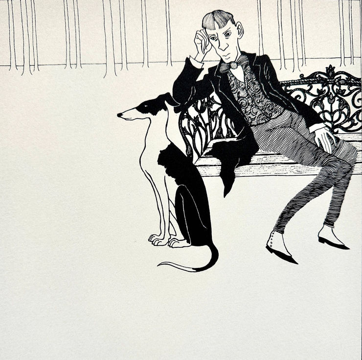 Mychael Barratt, Aubrey Beardsley's Dog II, 2020