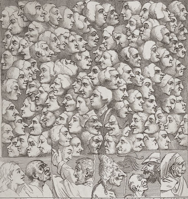 William Hogarth Characters and Caricaturas, 1743