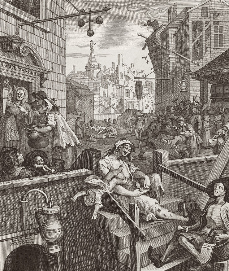 William Hogarth Gin Lane, 1751
