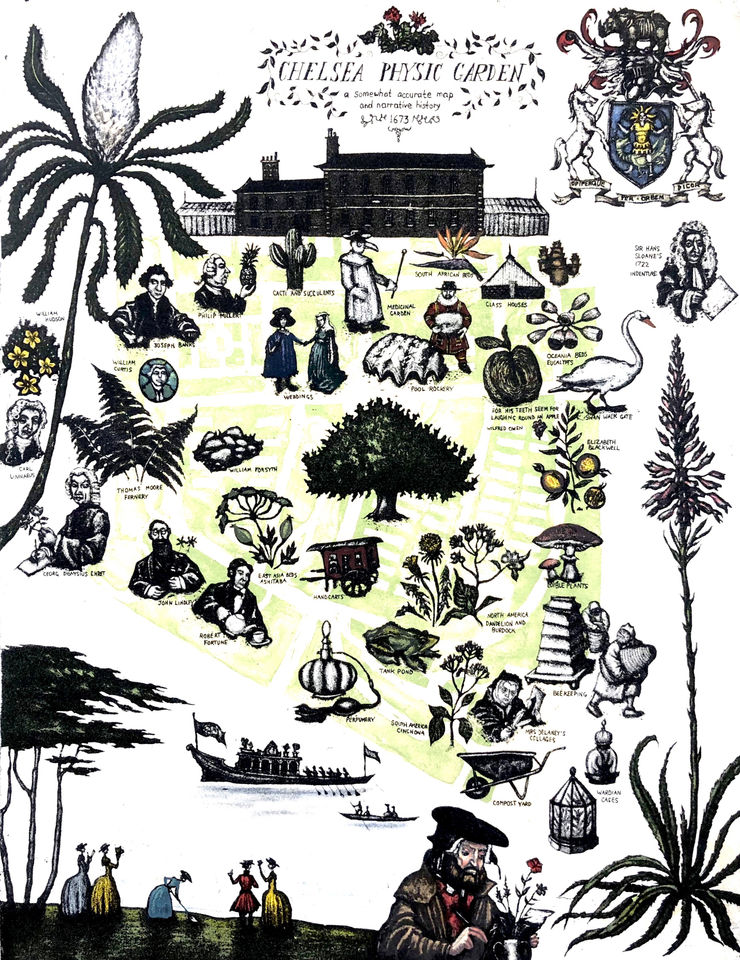 Mychael Barratt, Map of the Chelsea Physic Garden, 2021