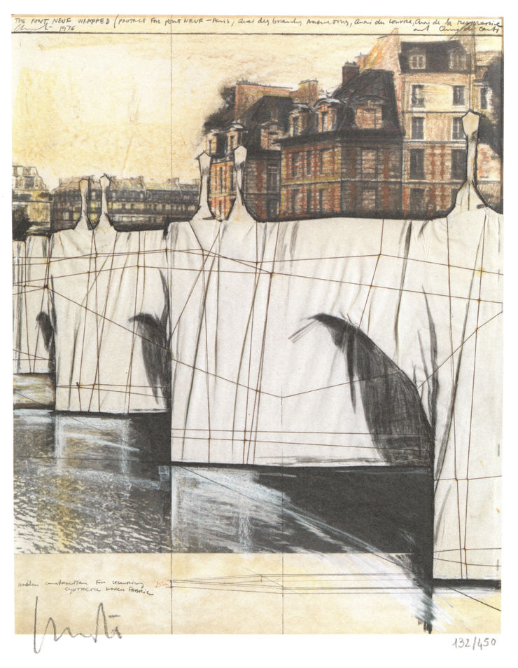 Christo & Jeanne-Claude, The Pont-Neuf Wrapped (Project for Paris), 2020