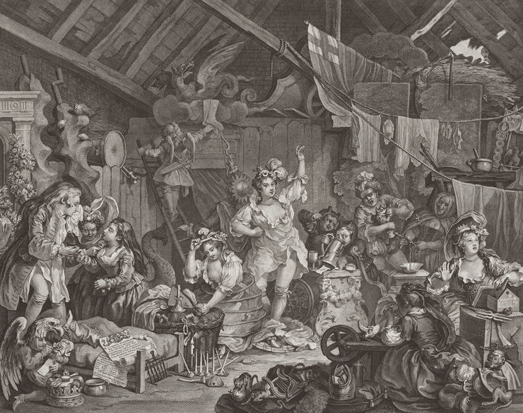 William Hogarth Strolling Actresses Dressing in a Barn, 1738