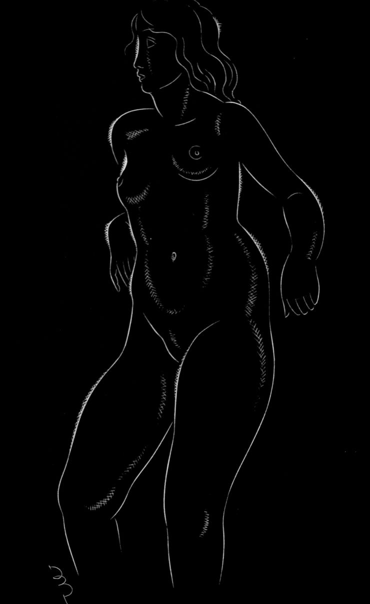 Eric Gill, Block XVII (From '25 Nudes'), 1938