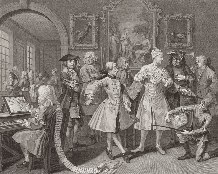 William Hogarth, A Rake's Progress, Plate 2, 1735
