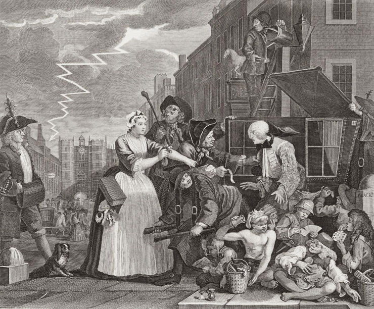 William Hogarth A Rake's Progress, Plate 4, 1735
