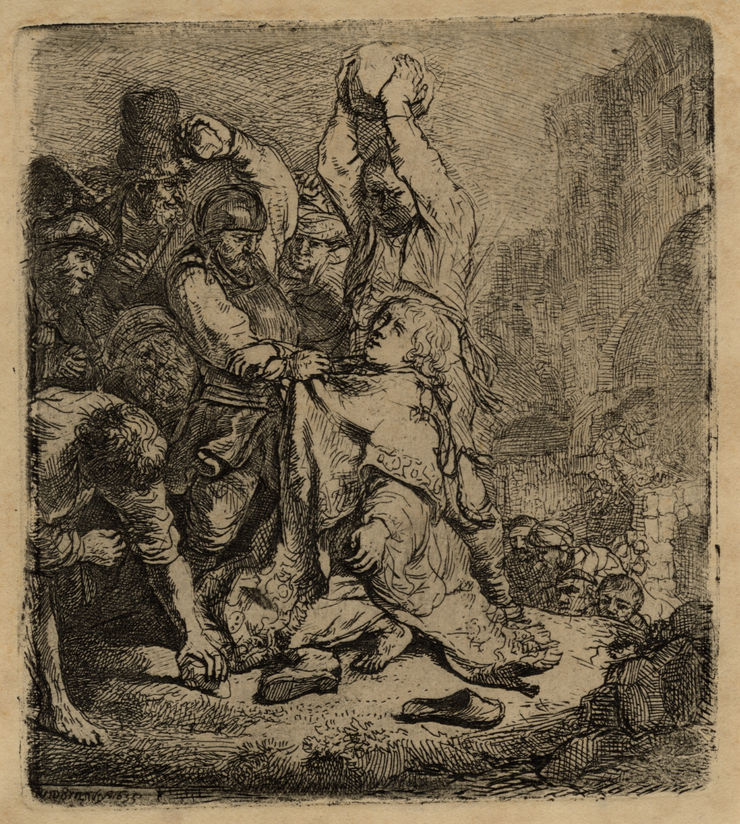 Rembrandt Van Rijn The Stoning of St Stephen, 1635