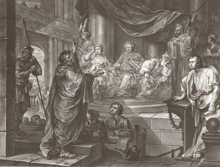 William Hogarth, Paul Before Felix, Plate 2, 1752