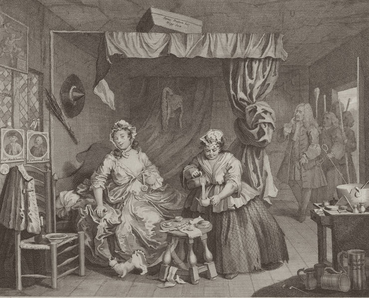 Summer Secret Bid Auction 2022, LOT 96: William Hogarth - A Harlot’s Progress, Plate 3, 1732