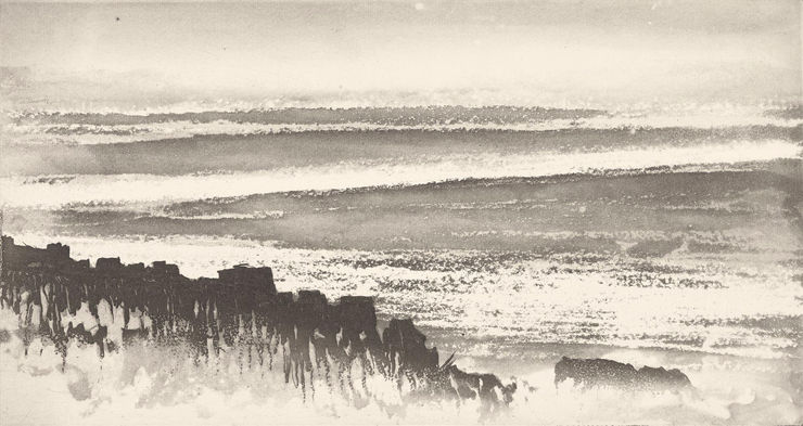 Norman Ackroyd The Atlantic from Aran - The Black Fort, 2024 Last available impression