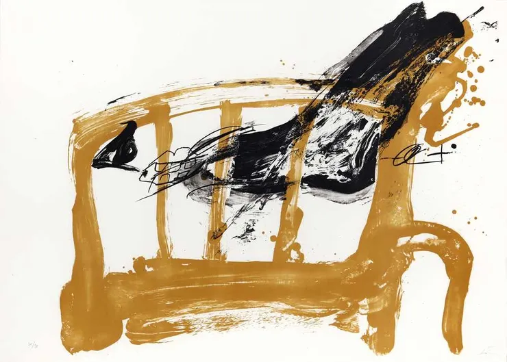 Antoni Tàpies, Chaise et pied, 1984