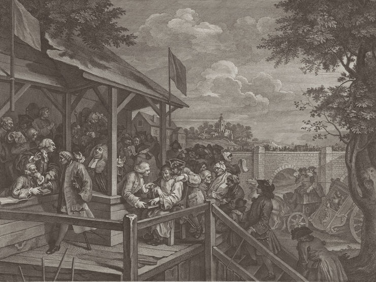 William Hogarth The Polling, 1758