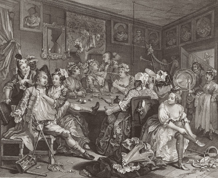 William Hogarth A Rake's Progress, Plate 3, 1735