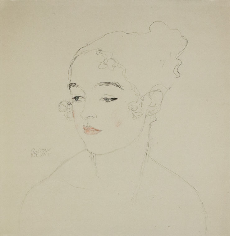 Gustav Klimt Sketch for a Child's Portrait, 1919 Framed