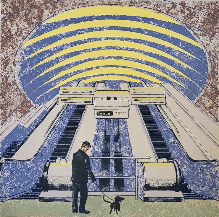 Mychael Barratt, Wes Anderson’s Dog - Canary Wharf, 2023