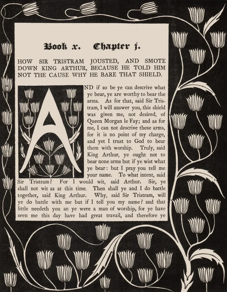 Dulwich College Secret Bid Auction 2024, LOT 9: Aubrey Beardsley - King Arthur: Book 10 Chapter 1, 1893-94