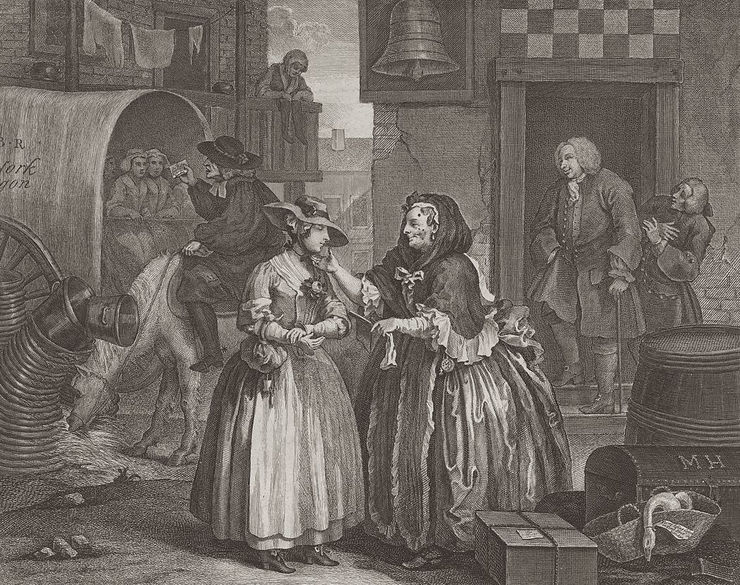 William Hogarth A Harlot's Progress, Plate 1, 1732
