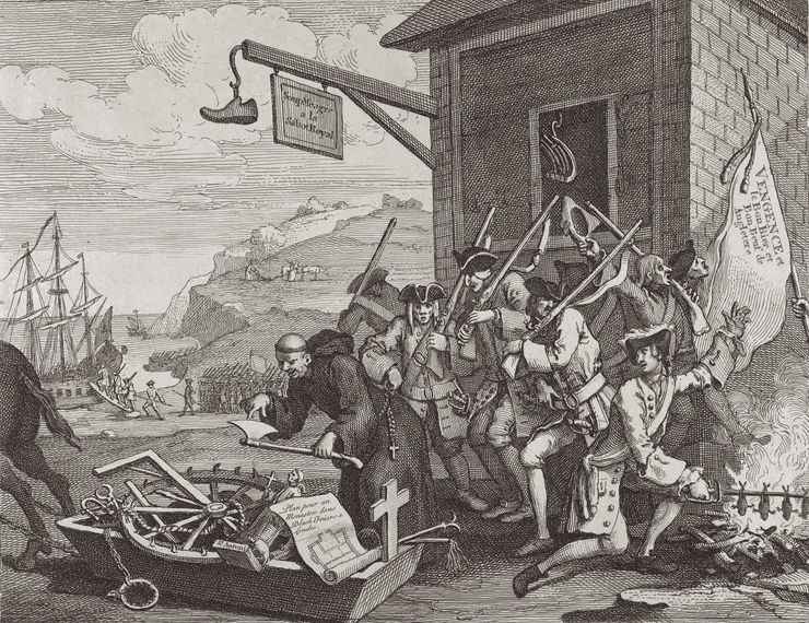 William Hogarth The Invasion, Plate 1: France, 1756