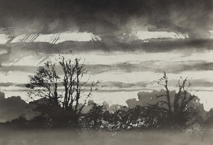 Norman Ackroyd Evening at Thirsk Hall, 2019