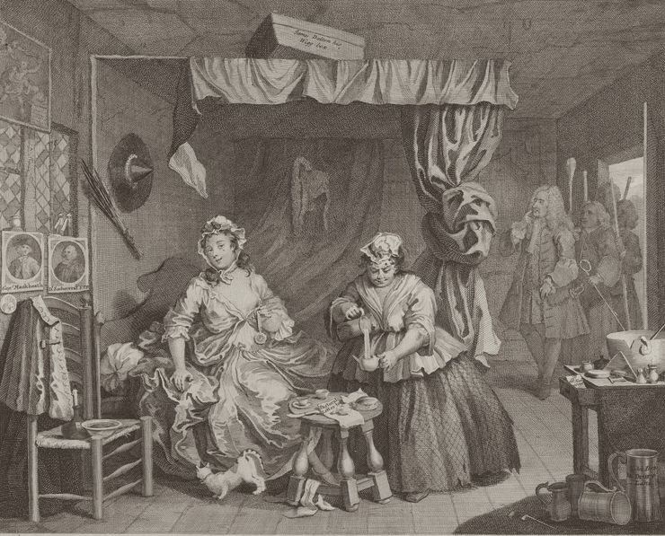William Hogarth, A Harlot's Progress, Plate 3, 1732