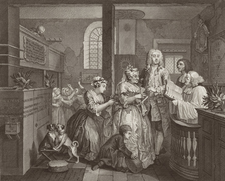 William Hogarth A Rake's Progress, Plate 5, 1735