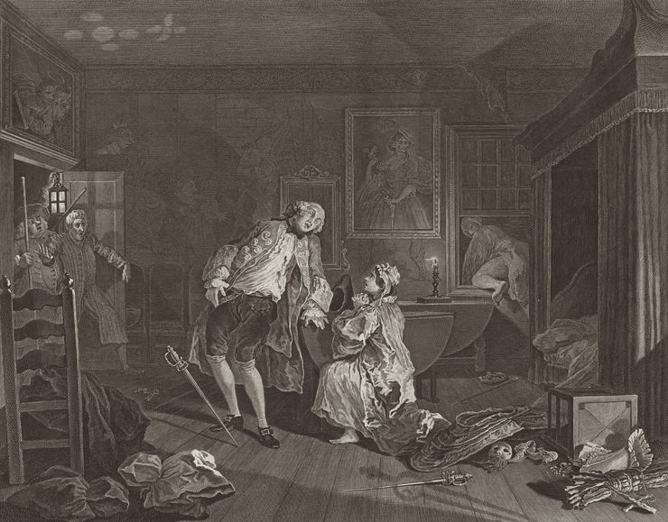William Hogarth, Marriage A-la-Mode, Plate 5, 1745