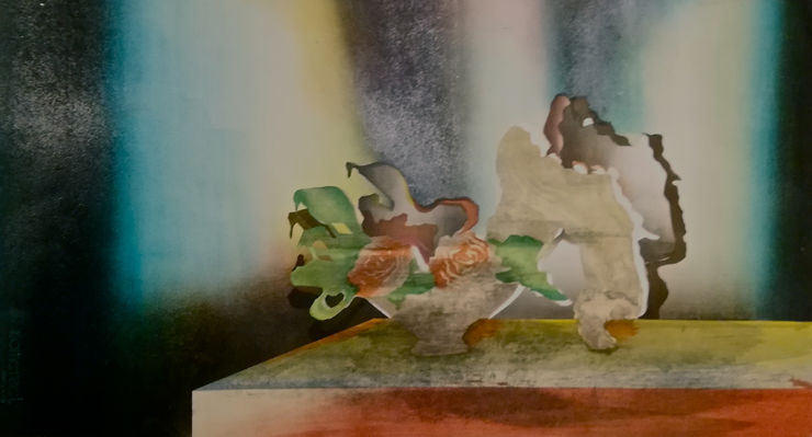 Sophie Layton, Still Life - Rose & Driftwood II, 2019