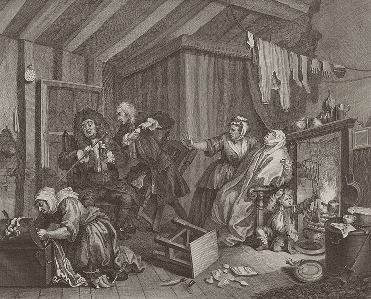 William Hogarth A Harlot's Progress, Plate 5, 1732