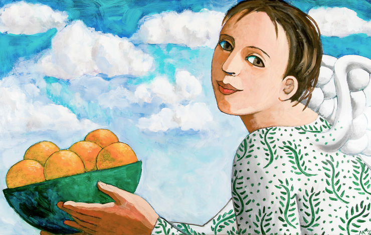 Anita Klein Angel with Oranges, 2023