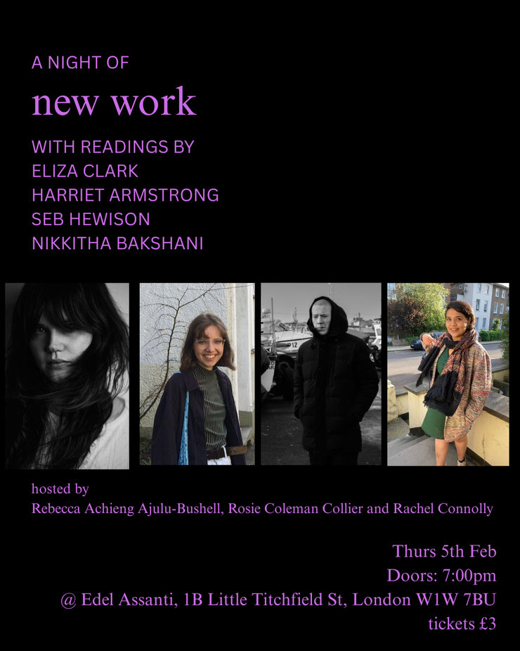 New Work: Eliza Clark, Harriet Armstrong, Seb Hewison, Nikkita Bakshani