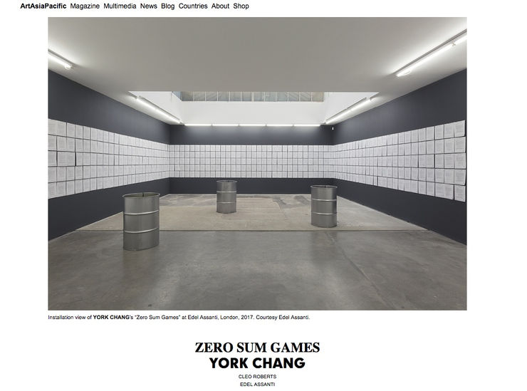 York Chang in ArtAsiaPacific