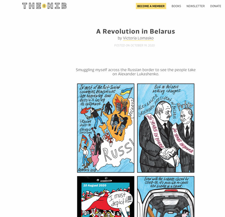 Victoria Lomasko in The Nib