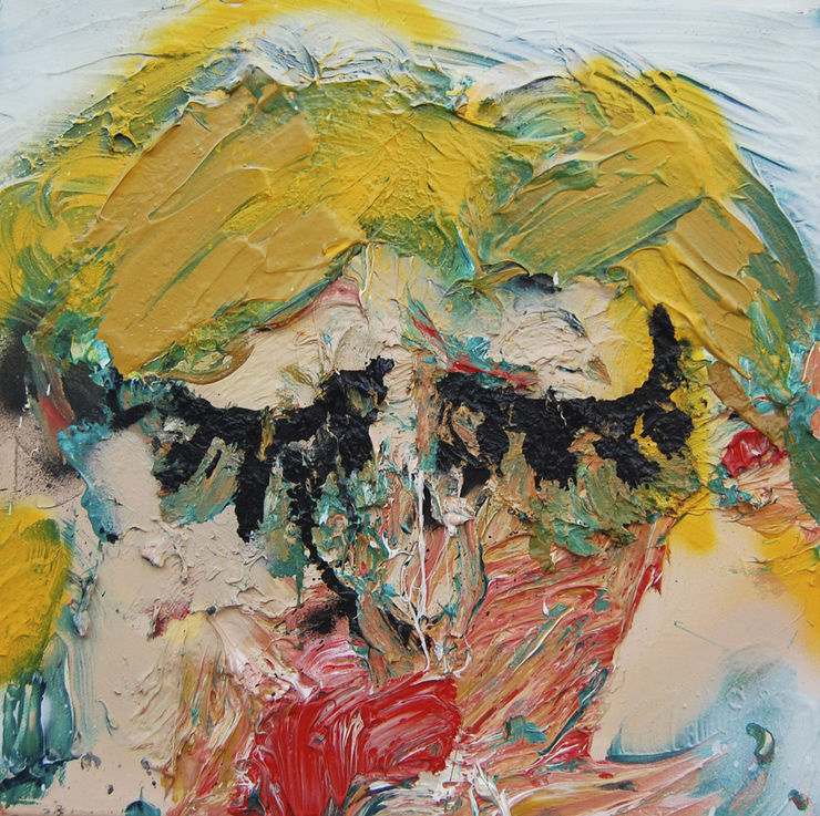 Tamim Sibai Untitled (Expressions in Action), 2021 Acrylic and spray paint on canvas 40 x 40 cm 15 3/4 x 15 3/4 in