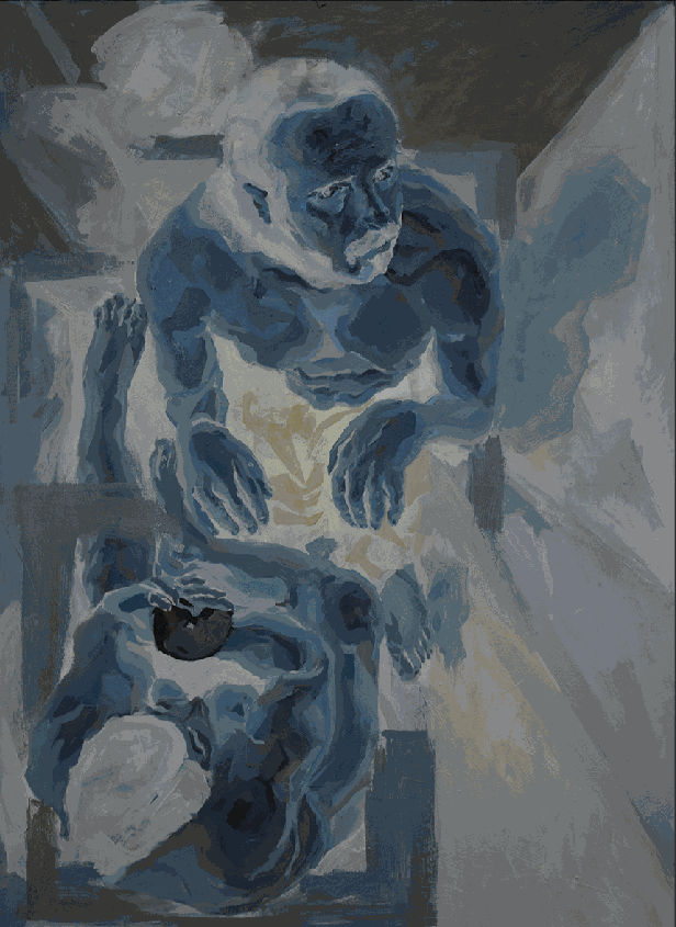 Mohammad Ramadan Untitled (Double Standard series), 2020 Acrylic on canvas 140 x 100 cm 55 x 39 1/4 in