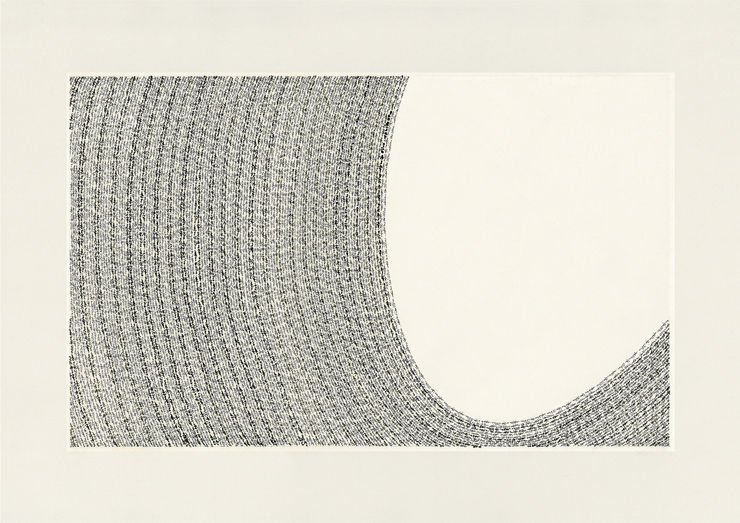 Mais Azab Your sickness is within you, but you do not perceive it, 2022 Dark blue manual ink inscriptions on paper 30 x 42 cm 11 3/4 x 16 1/2 in