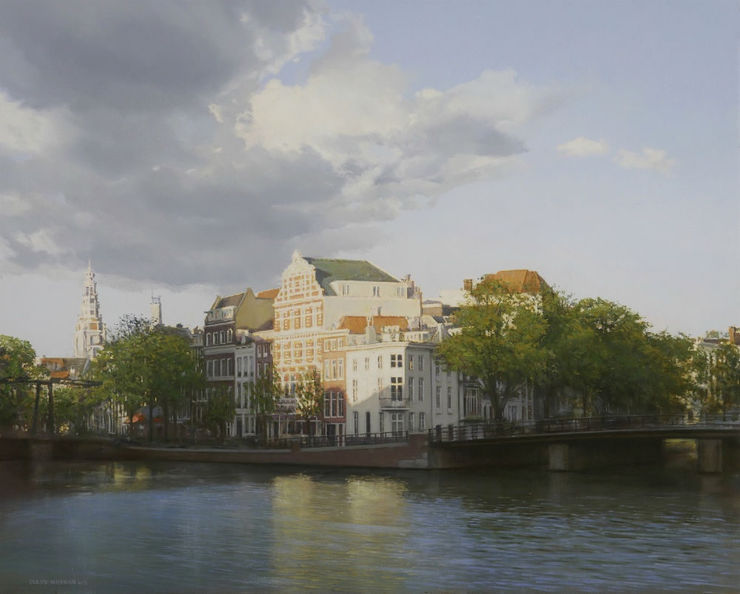 Gerard Huysman - Kloveniersburgwal - 2019 - olieverf op paneel - 60 x 75 cm