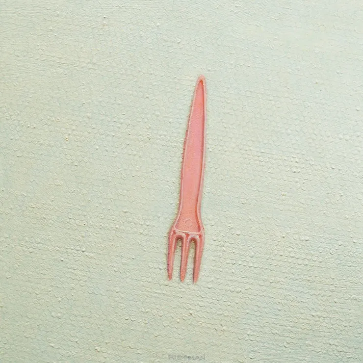 Stijn Rietman - Disposable - 2016 - olieverf op masoniet - 15,3 x 15,3 cm