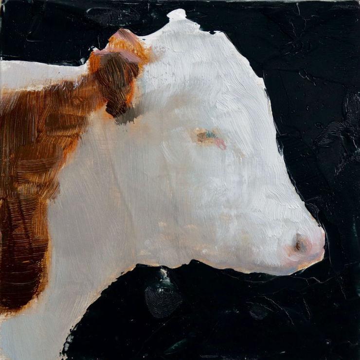 Nicolas Sanchez - Block - 2017 - olieverf op paneel - 15 x 15 cm