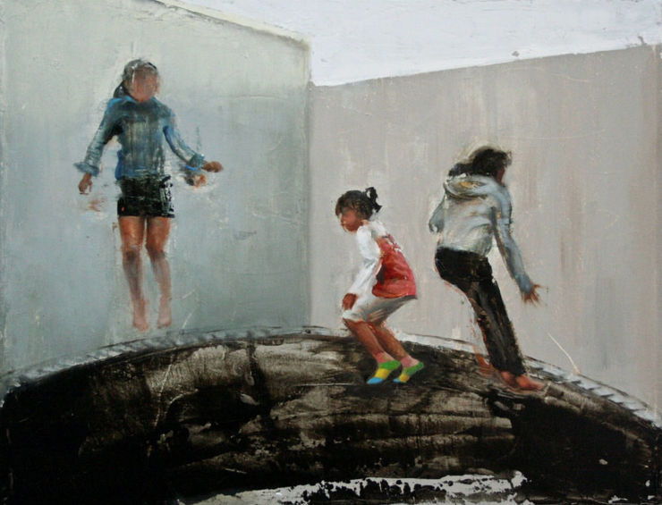 Nicolas Sanchez - Flight - 2017 - olieverf op doek - 35,5 x 45,5 cm