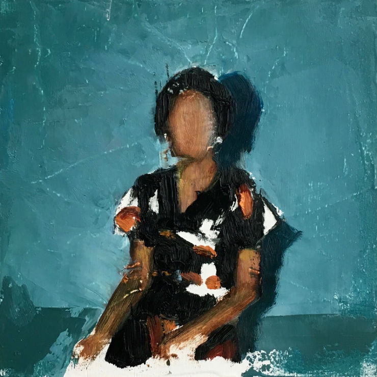 Nicolas Sanchez - Grandma's Room - 2017 - olieverf op paneel - 15 x 15 cm