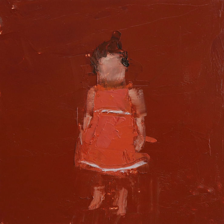 Nicolas Sanchez - Mean Looks - 2017 - olieverf op paneel - 20 x 20 cm