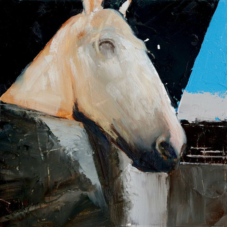 Nicolas Sanchez - Mirada - 2017 - olieverf op paneel - 20 x 20 cm