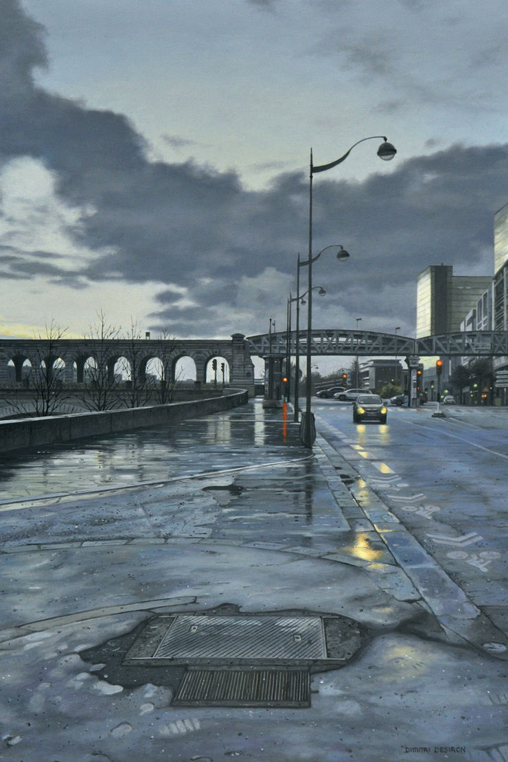 Dimitri Desiron - Junction - 2016 - Olie op paneel - 40 x 30 cm