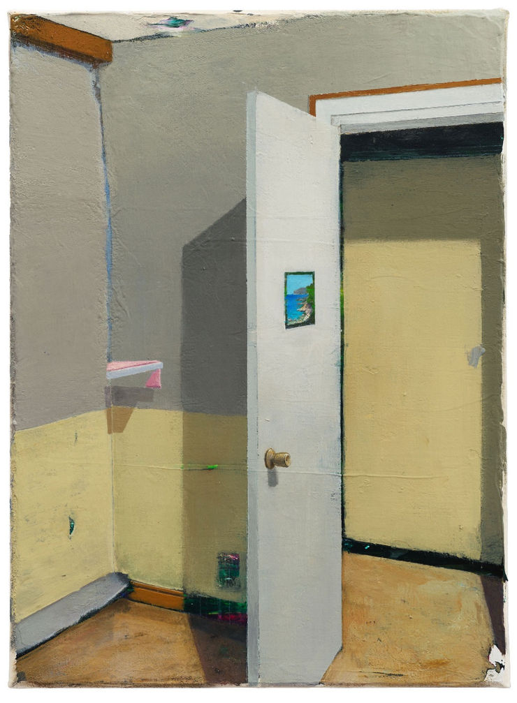 Carlos Sagrera - Pink cloth - 2016 - acrylverf op doek - 33 x 24 cm