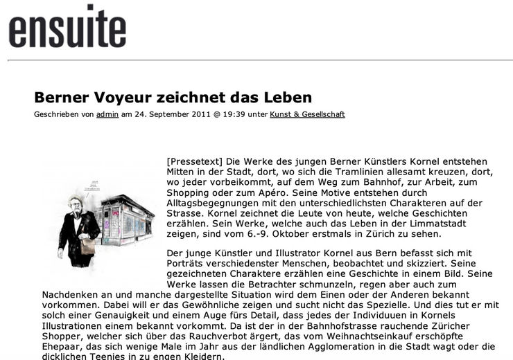 Berner Voyeur zeichnet das Leben