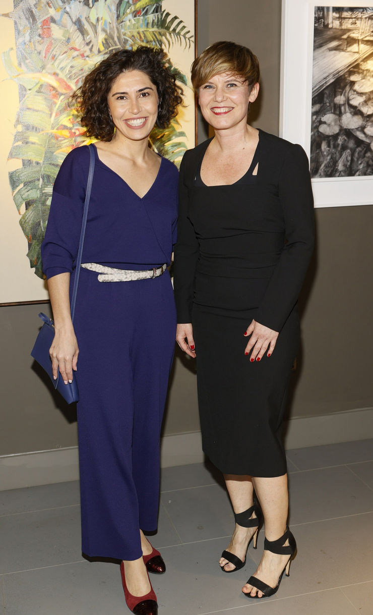 Nesli Ercan and Sylwia Janik at the opening of the 'Botanical Fusion. Singapore to Dublin' Exhibition