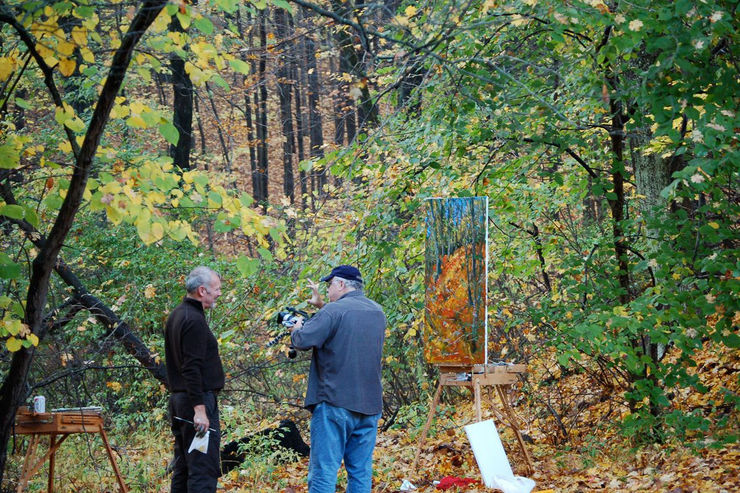 2007 10 28 Gerard Byrne Plein Air Painting The Fall Upstate New York Photo Credit Kay Mcnulty 3