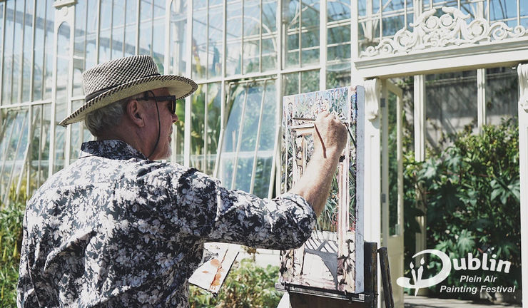 Gerard_Byrne_plein_air_painting_workshop_National_Botanic_Gardens_of_Ireland_Dublin_Plein_Air_Painting_Festival_2022